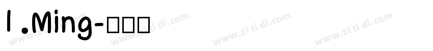 I Ming字体转换